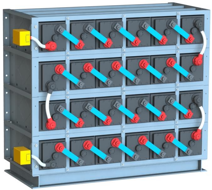 Rack für Blei-Carbon-Batterien
