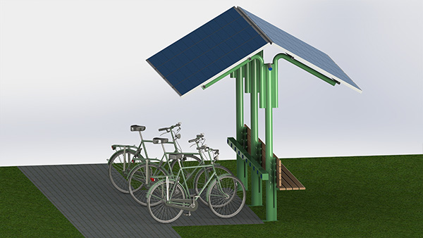 Solartankstelle für Elektrofahrräder