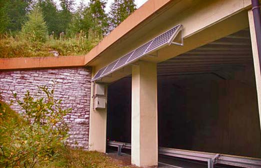 Solarstromversorgung für Tunnels